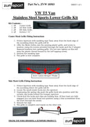 Volkswagen T5 Full Grille Set - Silver finish (2003 to 2006)
