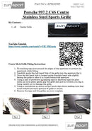 Porsche Carrera 997.2 C2 + C2S - Front Grille Set - Black Finish (2009-2012)