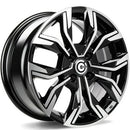 17x7" Carbonado Price Alloy Wheels 4x100 ET38 Black Front Polished — Per Wheel