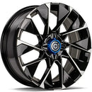 17x7" Carbonado Rise Alloy Wheels 4x100 ET37 Black Front Polished — Per Wheel