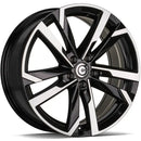 17x7" Carbonado Combat Alloy Wheels 5x100 ET40 Black Front Polished — Per Wheel