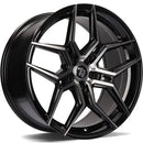 17x7.5" seventy9 SV-B Alloy Wheels 5x108 ET42 Black Front Polished — Per Wheel