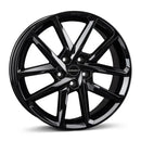 17x7.5" Borbet N Alloy Wheels 5x108 ET50 Black Glossy — Per Wheel