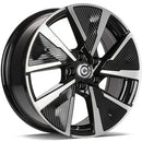 17x7" Carbonado Montpellier Alloy Wheels 5x108 ET45 Black Front Polished — Per Wheel