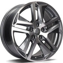 17x7.5" Carbonado Nice Alloy Wheels 5x108 ET45 Anthracite Front Polished — Per Wheel