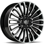 17x7" Carbonado Ohio Alloy Wheels 5x108 ET50 Black Front Polished — Per Wheel