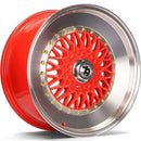 17x8" seventy9 SV-F Alloy Wheels 5x112;5x114,3 ET30 Red Lip Polished — Per Wheel