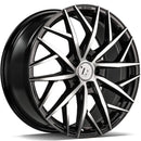 17x7.5" seventy9 SSF-1 Alloy Wheels 5x112 ET40 Black Front Polished — Per Wheel