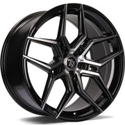 17x7.5" seventy9 SV-B Alloy Wheels 5x112 ET40 Black Front Polished — Per Wheel