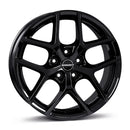 17x7.5" Borbet Y Alloy Wheels 5x112 ET45 Gloss Black — Per Wheel