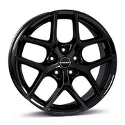 17x7.5" Borbet Y Alloy Wheels 5x112 ET45 Gloss Black — Per Wheel