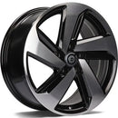 17x7.5" Carbonado Arrow Alloy Wheels 5x112 ET42 Black Front Polished — Per Wheel