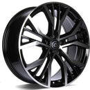 17x7.5" Carbonado Power Alloy Wheels 5x112 ET42 Black Front Polished — Per Wheel
