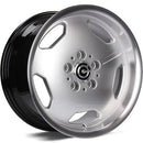 17x8" Carbonado Retro Alloy Wheels 5x112 ET35 Dark Hyper Silver Lip Polished — Per Wheel