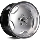 17x9" Carbonado Retro Alloy Wheels 5x112 ET35 Dark Hyper Silver Lip Polished — Per Wheel