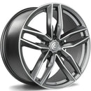 17x7.5" Carbonado Style Alloy Wheels 5x112 ET35 Matt Anthracite Front Polished — Per Wheel