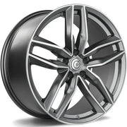 17x7.5" Carbonado Style Alloy Wheels 5x112 ET35 Matt Anthracite Front Polished — Per Wheel