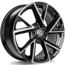 17x7" Carbonado Summer Alloy Wheels 5x112 ET40 Black Front Polished — Per Wheel
