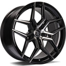 17x7.5" seventy9 SV-B Alloy Wheels 5x114,3 ET40 Black Front Polished — Per Wheel
