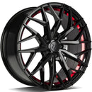 17x7.5" seventy9 SV-C Alloy Wheels 5x114,3 ET40 BGRIL- Black Glossy Red Inner Lip — Per Wheel