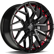 17x7.5" seventy9 SV-C Alloy Wheels 5x114,3 ET40 BGRIL- Black Glossy Red Inner Lip — Per Wheel