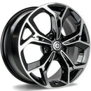 17x7" Carbonado Direction Alloy Wheels 5x114,3 ET40 Black Front Polished — Per Wheel