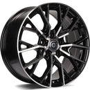 17x8" Carbonado Intensive Alloy Wheels 5x114,3 ET40 Black Front Polished — Per Wheel
