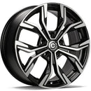 17x7" Carbonado Price Alloy Wheels 5x114,3 ET40 Black Front Polished — Per Wheel