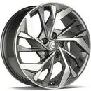 17x7" Carbonado Sonic Alloy Wheels 5x114,3 ET40 Anthracite Front Polished — Per Wheel