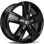 17x7" Carbonado Tank Alloy Wheels 5x120 ET50 Gloss Black — Per Wheel