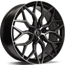 18x8" seventy9 SV-K Alloy Wheels 5x100 ET40 Black Front Polished — Per Wheel