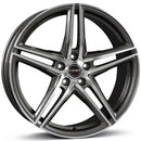 18x8" Borbet XRT Alloy Wheels 5x114,3 ET35 Graphite polished — Per Wheel