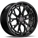 18x8" seventy9 SCF-Z [Flow Formed] Alloy Wheels 5x108 ET40 Gloss Black — Per Wheel