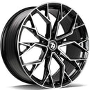 18x8" seventy9 SCF-H [Flow Formed] Alloy Wheels 5x112 ET35 Black Front Polished — Per Wheel