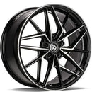 18x8" seventy9 SCF-I [Flow Formed] Alloy Wheels 5x112 ET45 Black Front Polished — Per Wheel