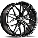 18x8" seventy9 SCF-J [Flow Formed] Alloy Wheels 5x112 ET35 Black Front Polished — Per Wheel