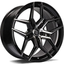 18x8" seventy9 SV-B Alloy Wheels 5x112 ET45 Black Front Polished — Per Wheel