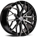 18x8" seventy9 SV-C Alloy Wheels 5x112 ET45 Black Front Polished — Per Wheel