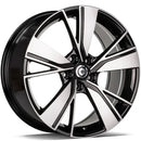 18x8" Carbonado Alien Alloy Wheels 5x112 ET40 Black Front Polished — Per Wheel