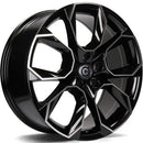 18x8" Carbonado Beast Alloy Wheels 5x112 ET43 Black Front Polished — Per Wheel