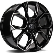 18x8" Carbonado Beast Alloy Wheels 5x112 ET43 Black Front Polished — Per Wheel