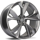 18x8" Carbonado Luxury Alloy Wheels 5x112 ET35 Anthracite Front Polished — Per Wheel