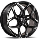 18x8" Carbonado Monster Alloy Wheels 5x112 ET40 Matt Black Front Polished — Per Wheel
