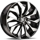 18x7.5" Carbonado Phantom Alloy Wheels 5x112 ET43 Black Front Polished — Per Wheel