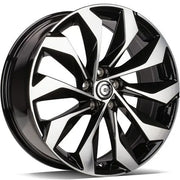 18x7.5" Carbonado Phantom Alloy Wheels 5x112 ET43 Black Front Polished — Per Wheel
