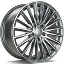 18x8" Carbonado Prestige Alloy Wheels 5x112 ET35 Anthracite Front Polished — Per Wheel