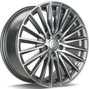 18x8" Carbonado Prestige Alloy Wheels 5x112 ET45 Anthracite Front Polished — Per Wheel