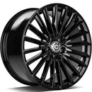 18x8" Carbonado Prestige Alloy Wheels 5x112 ET35 Gloss Black — Per Wheel