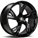 18x8" Carbonado Rich Alloy Wheels 5x112 ET35 Gloss Black — Per Wheel