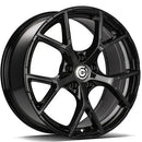 18x8" Carbonado River Alloy Wheels 5x112 ET45 Gloss Black — Per Wheel